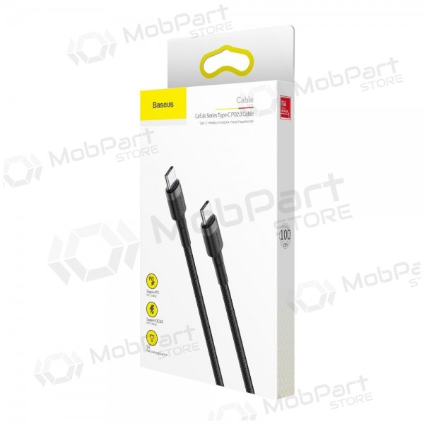 Kabel Baseus Cafule PD Type-C - Type-C 3.0A 60W (grijs-zwart) 1.0m CATKLF-GG1