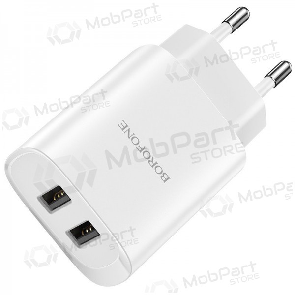 Lader Borofone BN2 2xUSB 2.1A (wit)