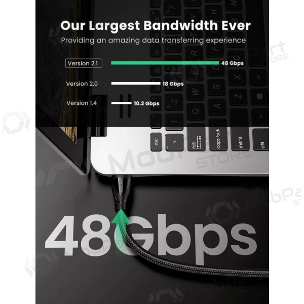 HDMI-kabel Ugreen HD140 HDMI 2.1 2 m zwart