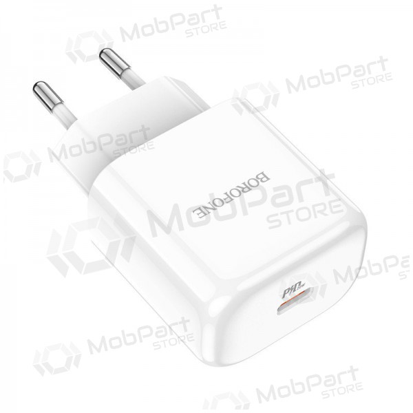 Lader Borofone BN3 Type-C QC 3.0, PD 2.0 20W (wit)