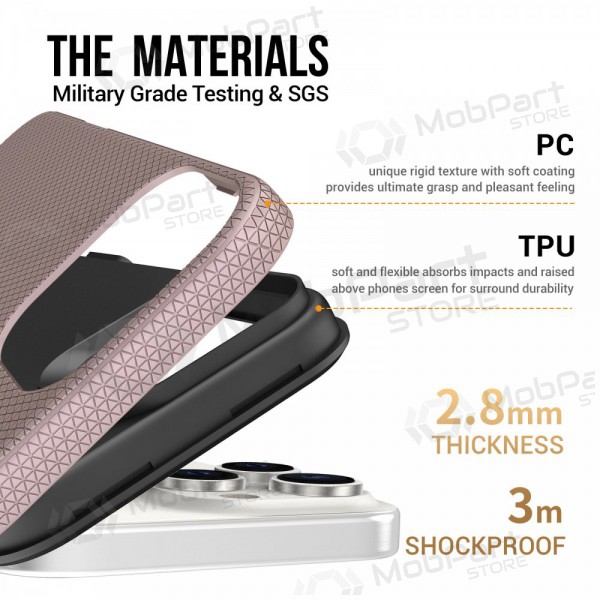 Apple iPhone 15 hoesje „Perfectionists“ (rožinio aukso)