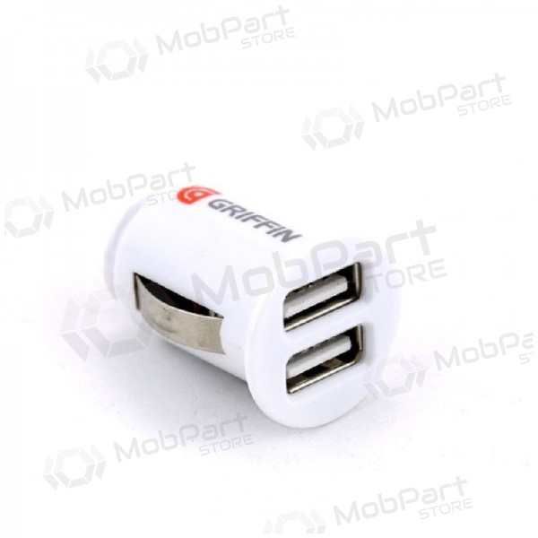 Autolader GRIFFIN USB (2xUSB 1A) (wit)