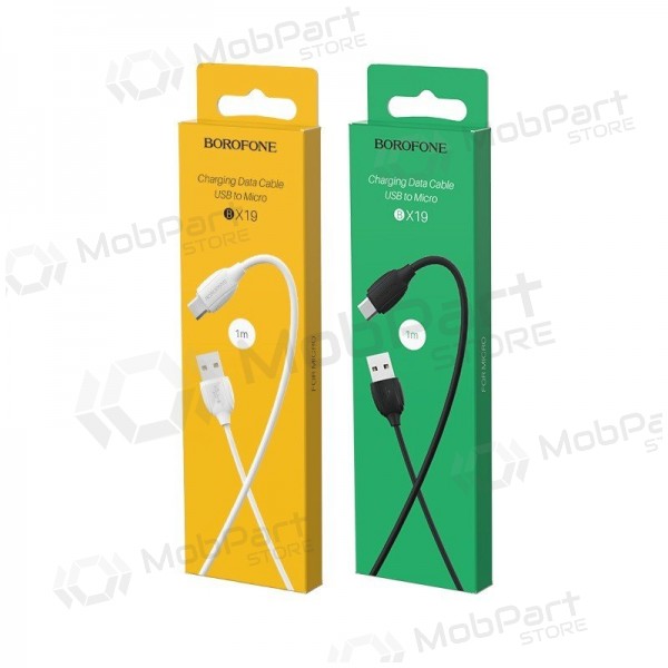 Micro USB-kabel Borofone BX19 USB-A naar Micro USB 1 m zwart