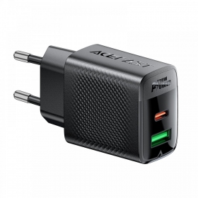 Lader Acefast A98 30W GaN USB-C/USB-A zwart