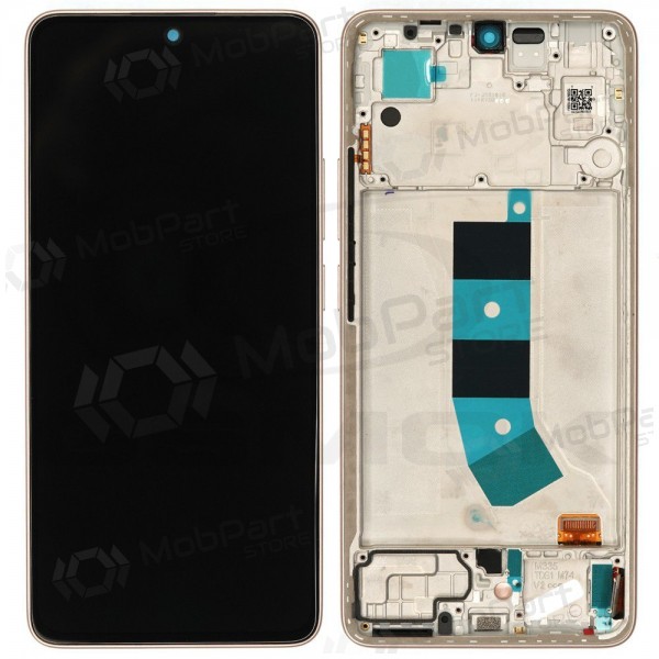 Xiaomi Redmi Note 13 4G scherm (gouden) (met een frame) (origineel)