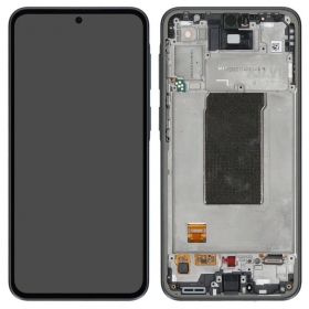 Samsung Galaxy A37 5G scherm (donkergrijs) (met frame) (origineel)