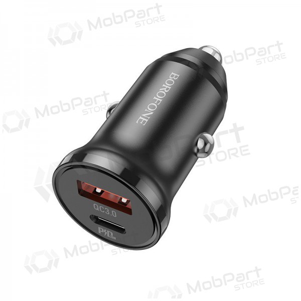 Lader automobilinis Borofone BZ18A USB-A/Type-C PD20W+QC3.0 (zwart)