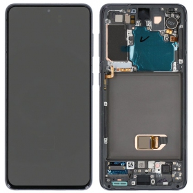 Samsung Galaxy S21 5G scherm (grijs) (met een frame) (origineel)