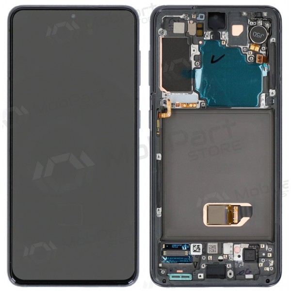 Samsung Galaxy S21 5G scherm (grijs) (met een frame) (origineel)