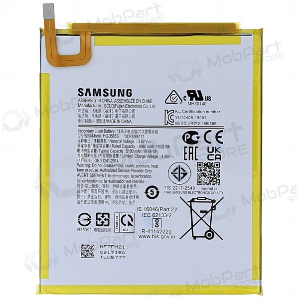 Samsung Galaxy Tab A9 batterij, akumuliatorius (origineel)
