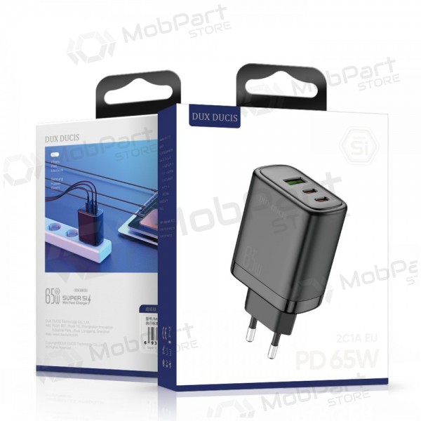 Lader Dux Ducis C110 2xPD + Quick Charge 3.0 (zwart)