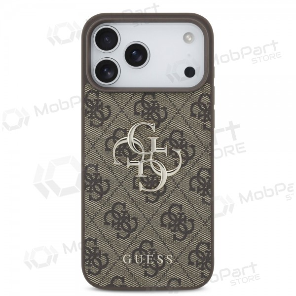 Apple iPhone 17 Pro Max hoesje - Guess PU 4G Metal Logo (bruin)