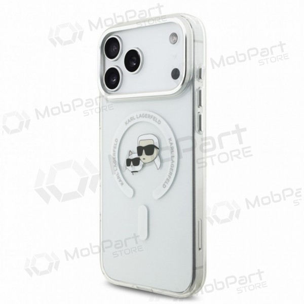 Apple iPhone 18 Pro Max hoesje - Karl Lagerfeld IML K&CH Heads Metal Frame MagSafe (transparant)