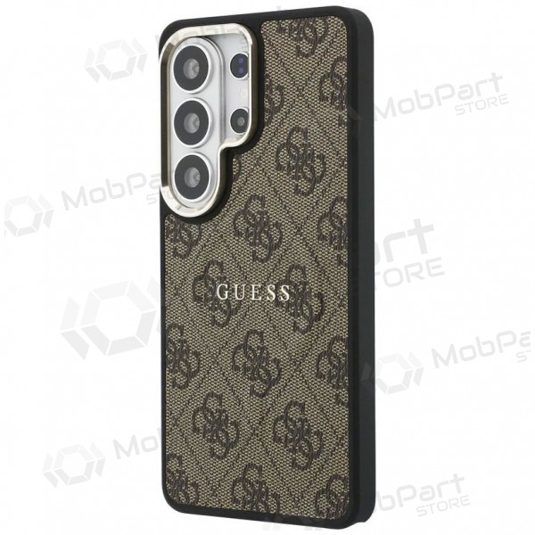 Samsung Galaxy S26 Ultra hoesje - Guess PU Leather 4G Gold Frame Magnetic (bruin)