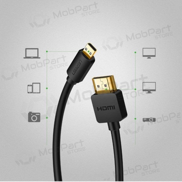HDMI-kabel Ugreen HD127 HDMI naar Micro HDMI 1.5 m 4K 60 Hz zwart