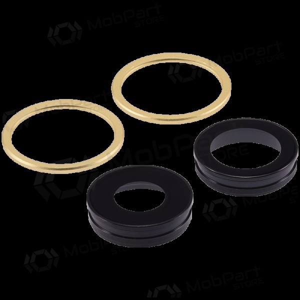 Apple iPhone 11 camera glas (2stuks) (geel) (met een frame)