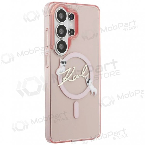 Samsung Galaxy S26 Ultra hoesje - Karl Lagerfeld IML Choupette Karl Script Logo Magnetic (roze)