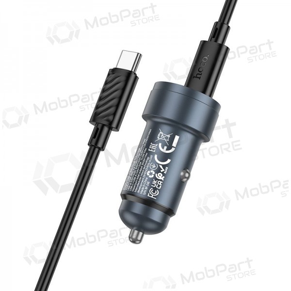 Autolader Hoco Z57A 30 W USB-C + USB-A met USB-C kabel 1 m