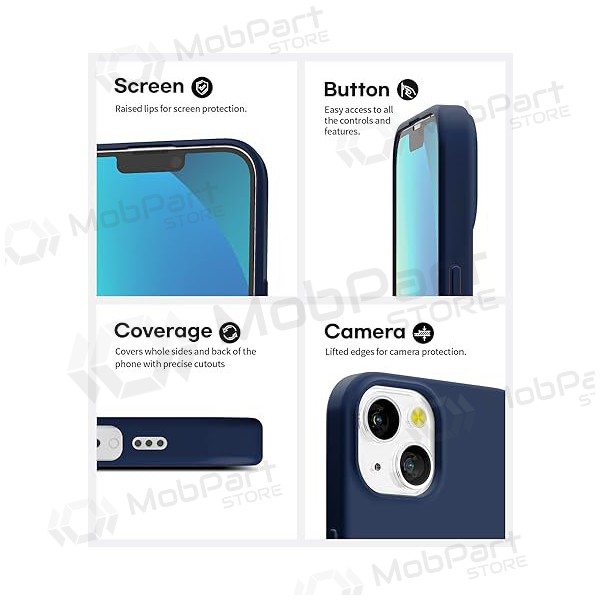Apple iPhone 13 mini hoesje -Mercury Soft Feeling- (donkerblauw)