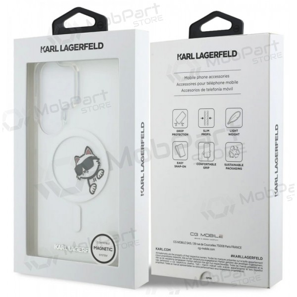 Samsung Galaxy S26 Ultra hoesje - Karl Lagerfeld IML Choupette Peekaboo Logo Magnetic (transparant)