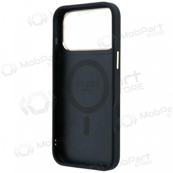 Apple iPhone 18 Pro Max hoesje - Guess PU 4G Ring Stand MagSafe (zwart)