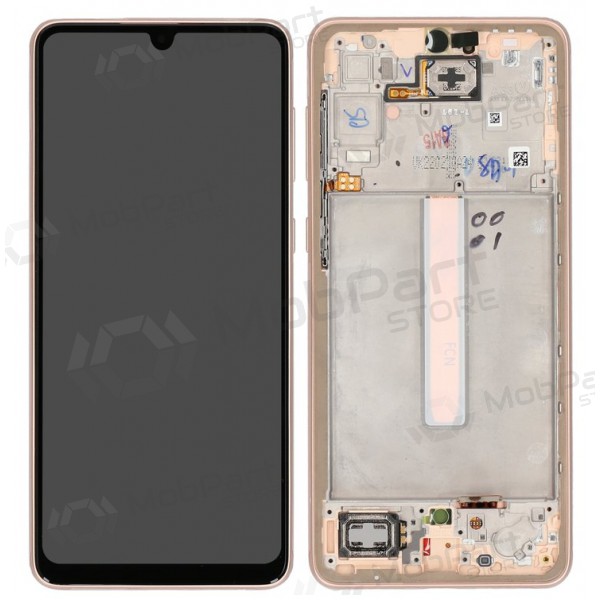 Samsung Galaxy A33 5G scherm (Peach) (met een frame) (origineel)