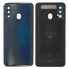 Samsung A405 Galaxy A40 2019 achterkant (zwart) (gebruikt grade C, origineel)