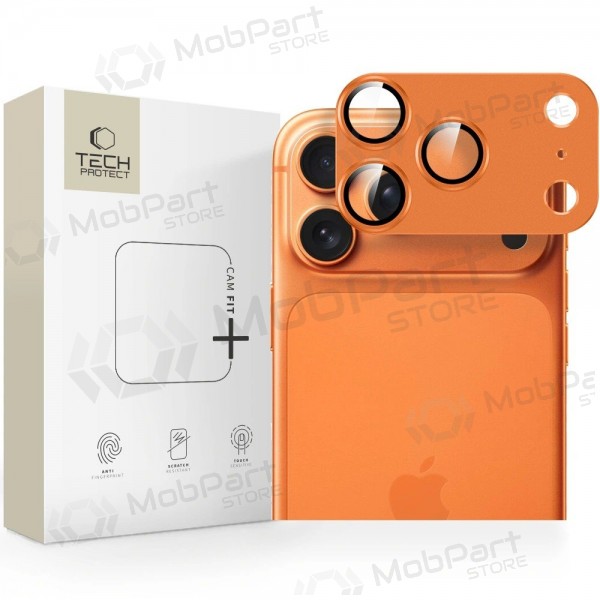 Apple iPhone 17 Pro Max camerabescherming - Tech-Protect CamFull Fit+ (Cosmic Orange)