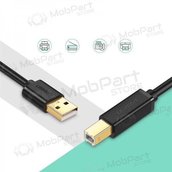 USB-kabel voor printers Ugreen US135 USB-A naar USB-B 5 m zwart