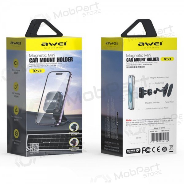 Autotelefoonhouder Awei X53 Magnetic (dashboard) zwart