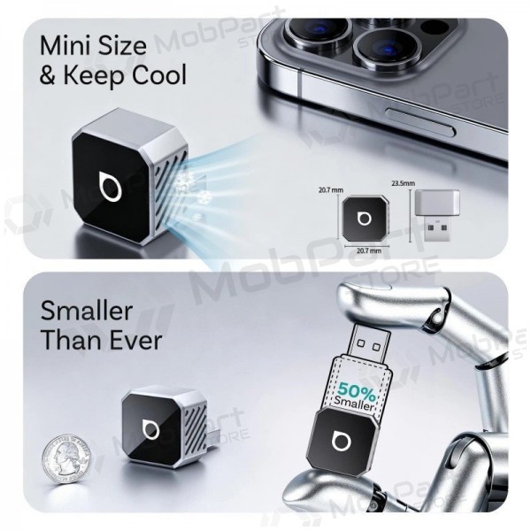 Draadloze CarPlay/Android Auto adapter Ottocast Mini Cube zilver CP88-T3