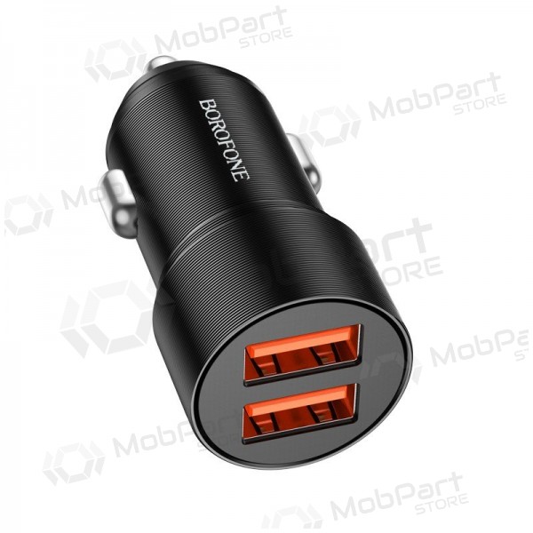 Lader automobilinis Borofone BZ19B 2xUSB-A QC3.0 36W zwart