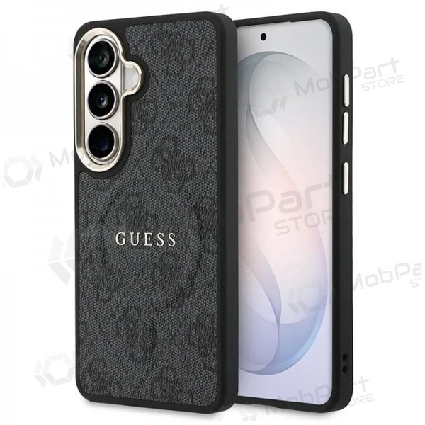 Samsung Galaxy S26 hoesje - Guess PU Leather 4G Gold Frame Magnetic (zwart)