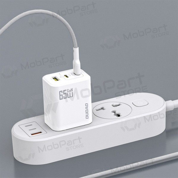 Dudao A28PC 45 W GaN telefoonoplader 2x USB-C met USB-C kabel 1 m zwart