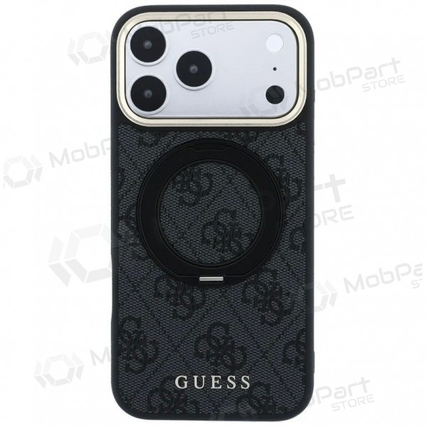 Apple iPhone 18 Pro Max hoesje - Guess PU 4G Ring Stand MagSafe (zwart)