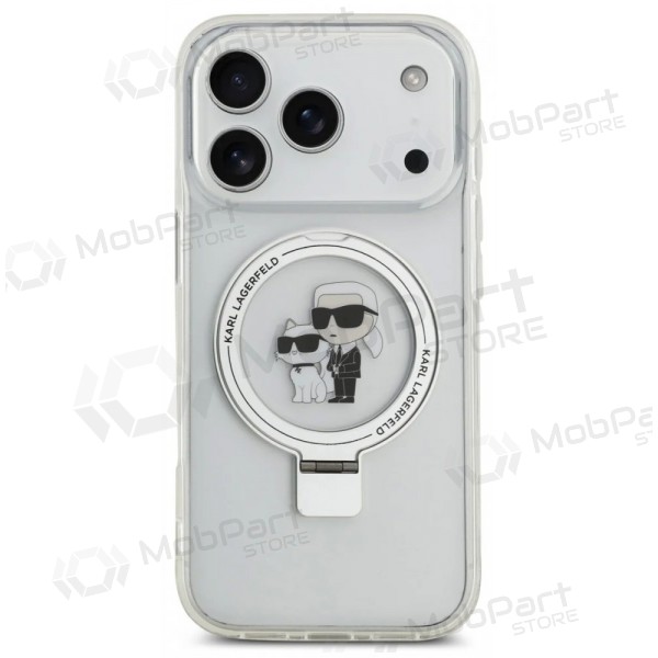 Apple iPhone 17 Pro Max hoesje - Karl Lagerfeld Ringstand Karl and Choupette MagSafe (transparant)
