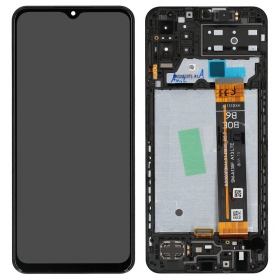 Ekranas Samsung M135 M13 4G 2022 su lietimui jautriu stikliuku en rėmeliu Black origineel