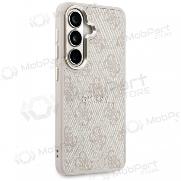 Samsung Galaxy S26 hoesje - Guess PU Leather 4G Gold Frame Magnetic (roze)
