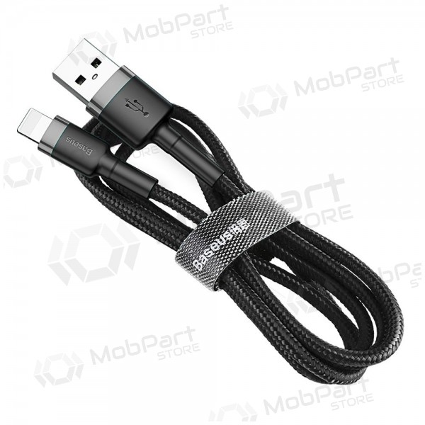 USB kabel Baseus Cafule USB-A to Lightning 2.4A 1.0m grijs-zwart CALKLF-BG1