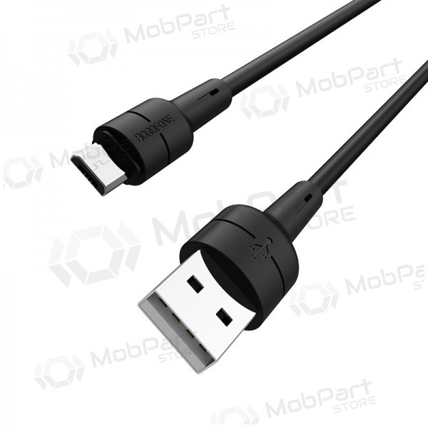 USB kabel Borofone BX30 microUSB 1.0m (zwart)