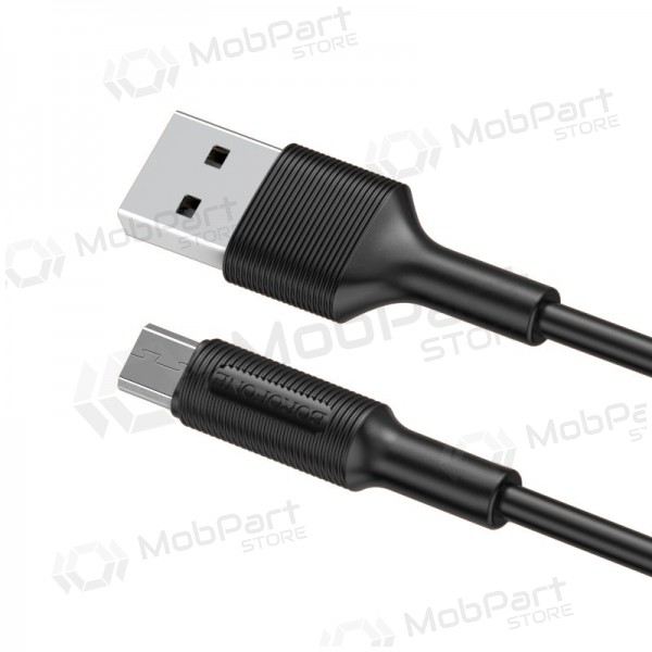 USB kabel Borofone BX1 microUSB 1.0m (zwart)