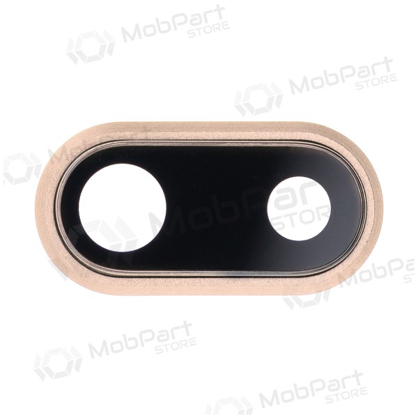 Apple iPhone 8 Plus camera glas (gouden) (met een frame)