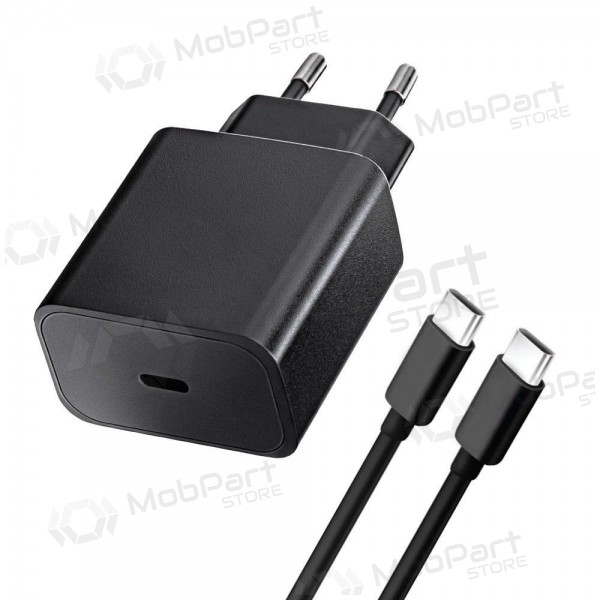 Telefoonoplader Blue Star 20 W USB-C met USB-C kabel zwart