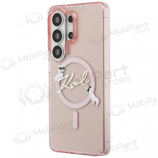 Samsung Galaxy S26 Ultra hoesje - Karl Lagerfeld IML Choupette Karl Script Logo Magnetic (roze)