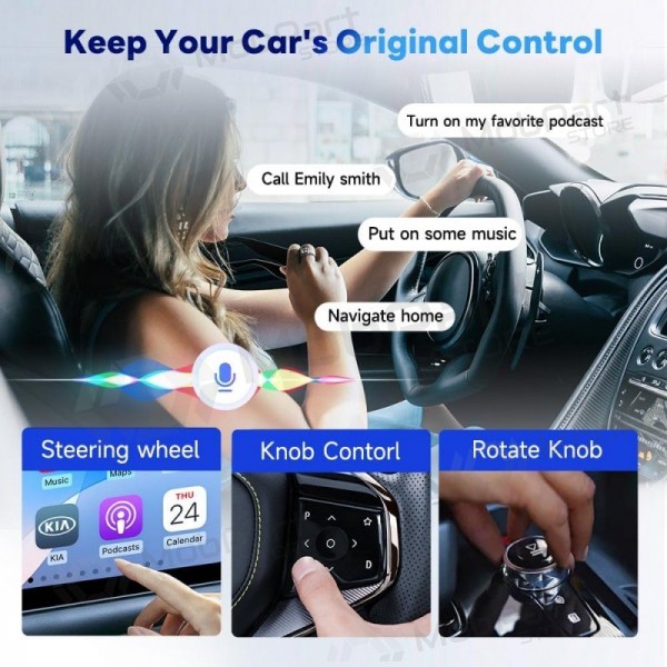 CarPlay adapter Carlinkit HD2CP Pro draadloze Android Auto zwart