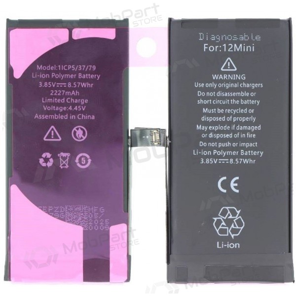 Apple iPhone 12 mini batterij, akumuliatorius (Self-Diagnosable) (Premium)