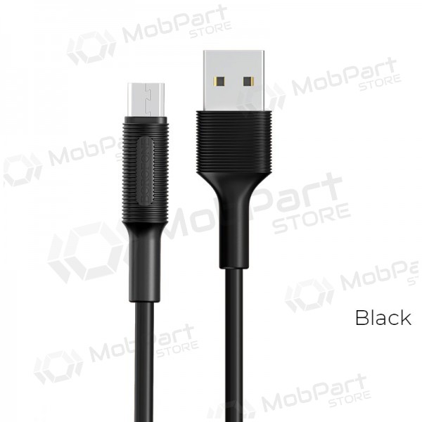 USB kabel Borofone BX1 microUSB 1.0m (zwart)