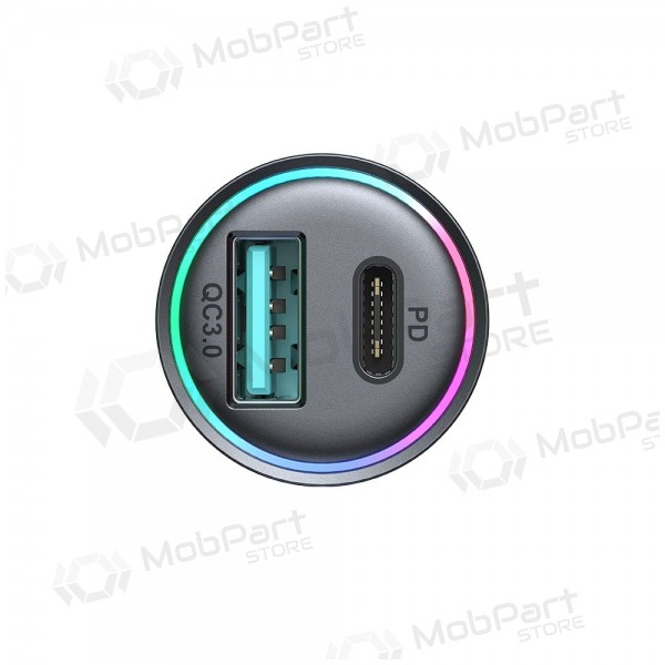 Lader automobilinis Joyroom JR-CCN04 USB-C/USB-A 60W zwart