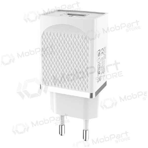Lader HOCO C42A Vast power QC3.0 USB 18W (3.6V-6.5V/3A, 6.6V-9V/2A, 9.1V-12V/1.5A) (wit)