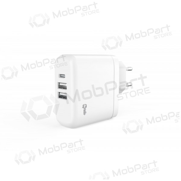 Lader BeHello USB-C 45W PD + 2 USB (wit)